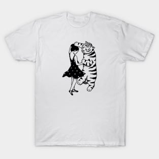 Girl and Tiger dancing T-Shirt